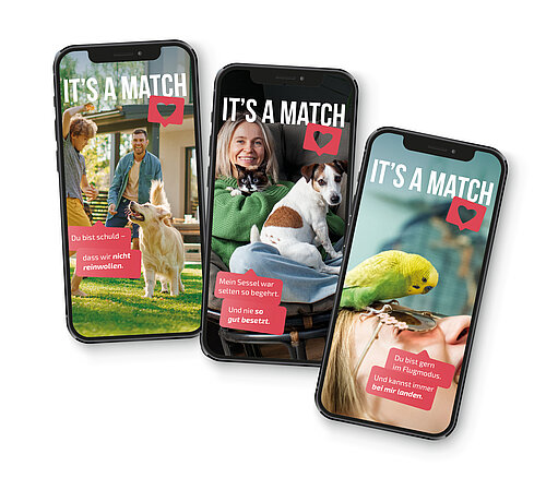 IVH-Kampagne Its A Match Zielgruppenvisuals